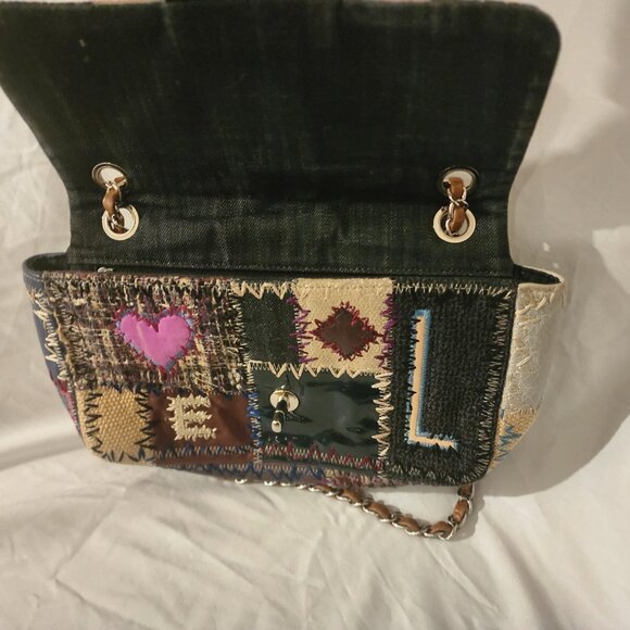 Rare 2012 Chanel Medium Denim Patchwork Flap Bag - A Collector's Treasure. - Picture 6 of 12